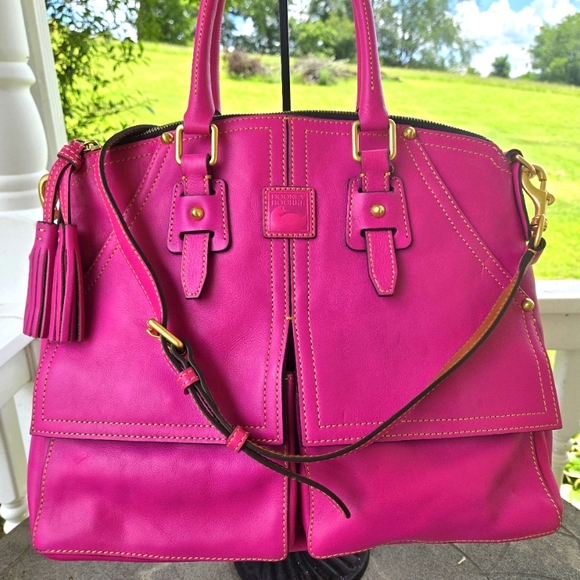 Dooney & Bourke Handbags - 🦄 Dooney and Bourke Clayton satchel in VIOLET Florentine leather